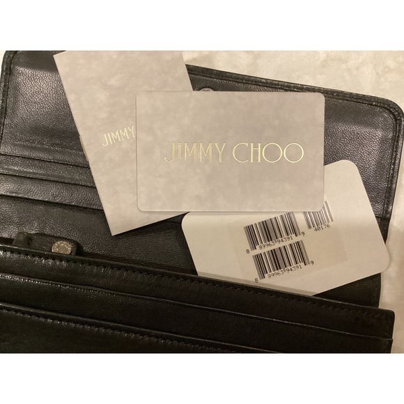 Jimmy Choo NINO Black Leather‎ Star Studded Wallet Clutch - Picture 16 of 16